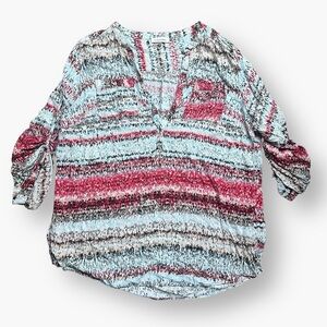 Calvin Klein Multicolor 3/4 Sleeve Blouse